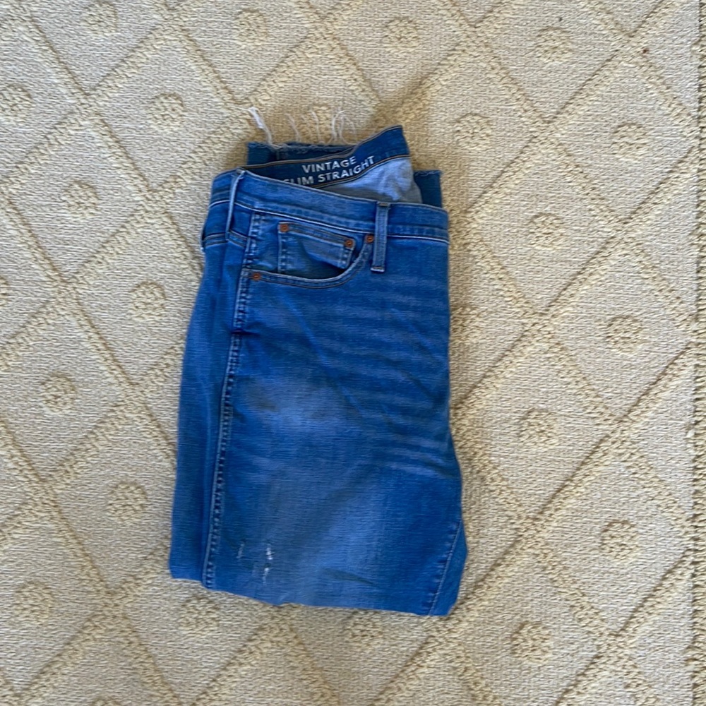 J Crew Vintage slim straight jeans 34